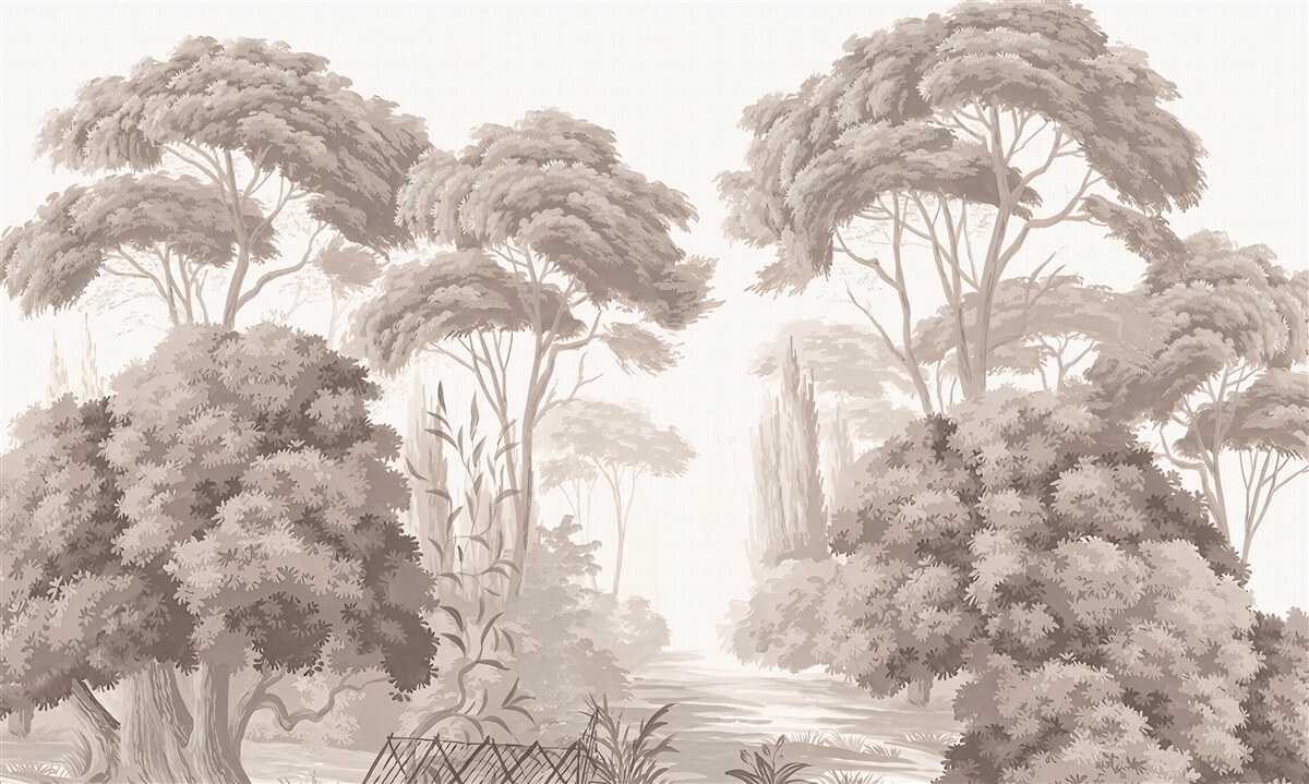 Fototapeta bujne wierzchołki drzew w lesie