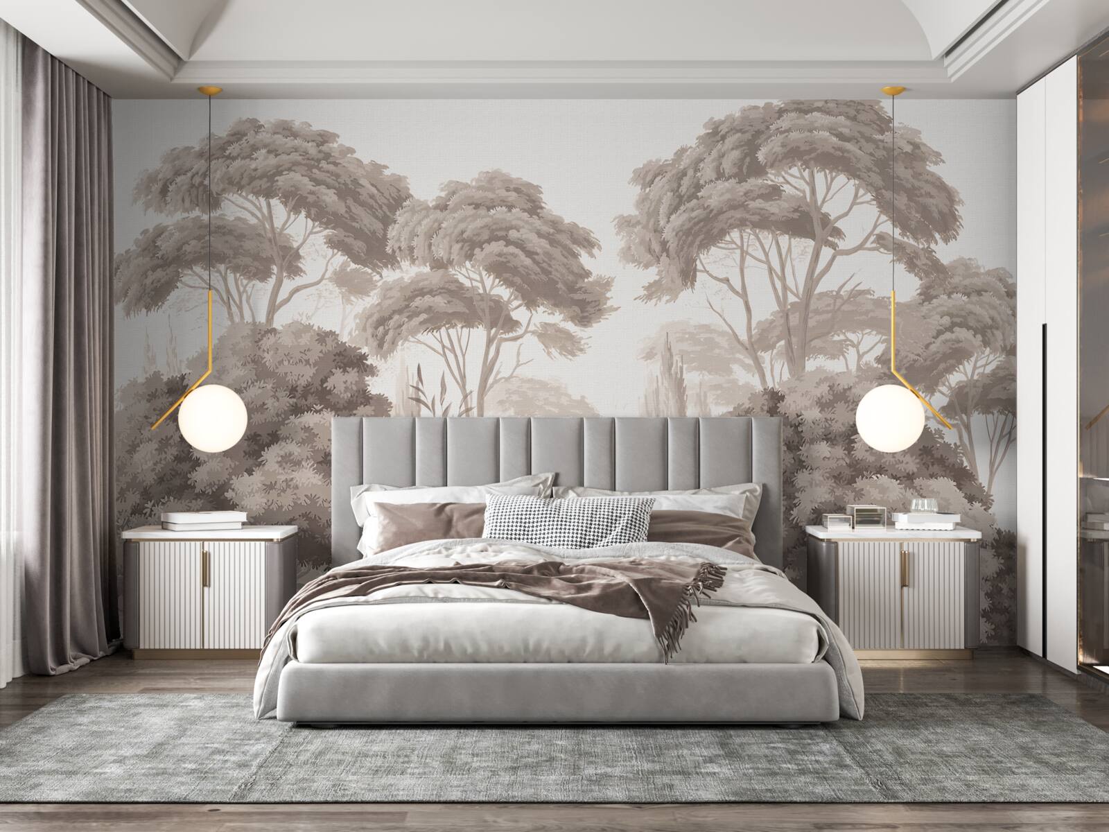 Fototapeta bujne wierzchołki drzew w lesie