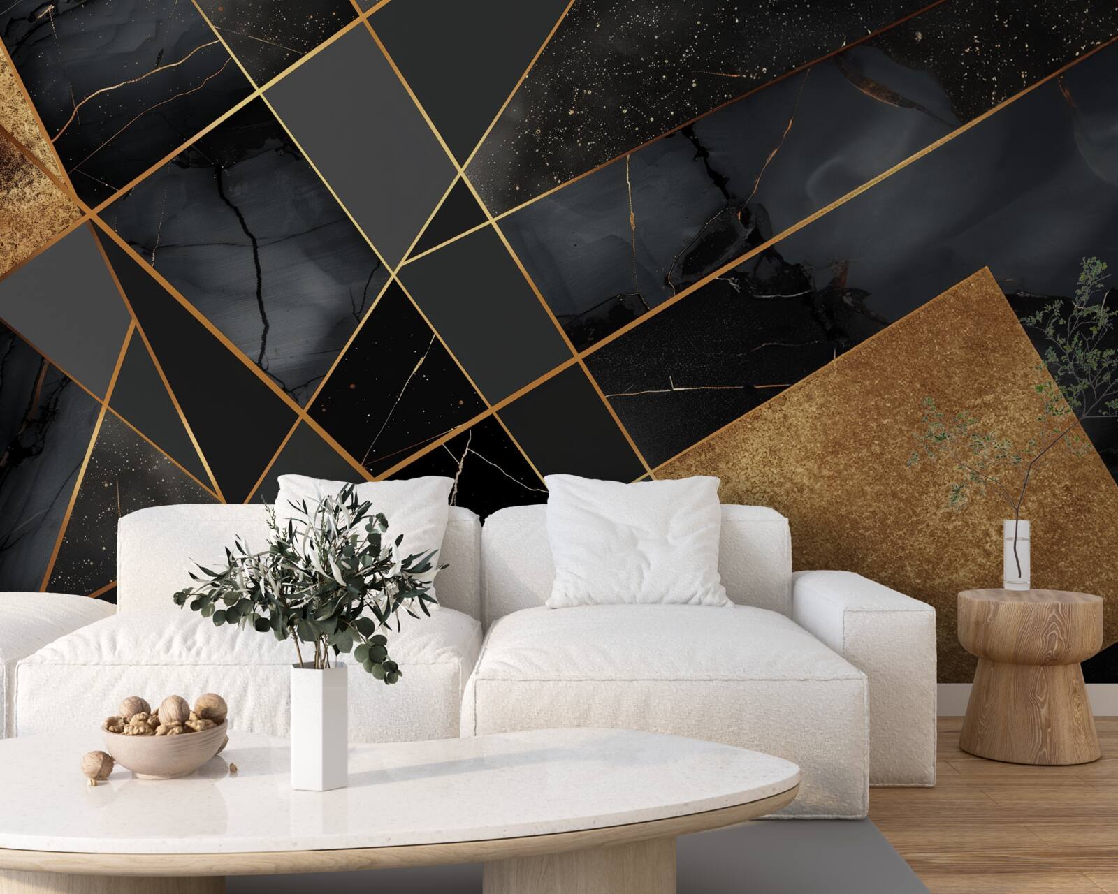 Fototapeta czarny marmur ze złotymi żyłkami