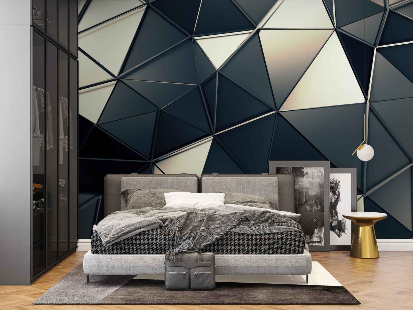 Fototapeta blask abstrakcyjnych trójkątów