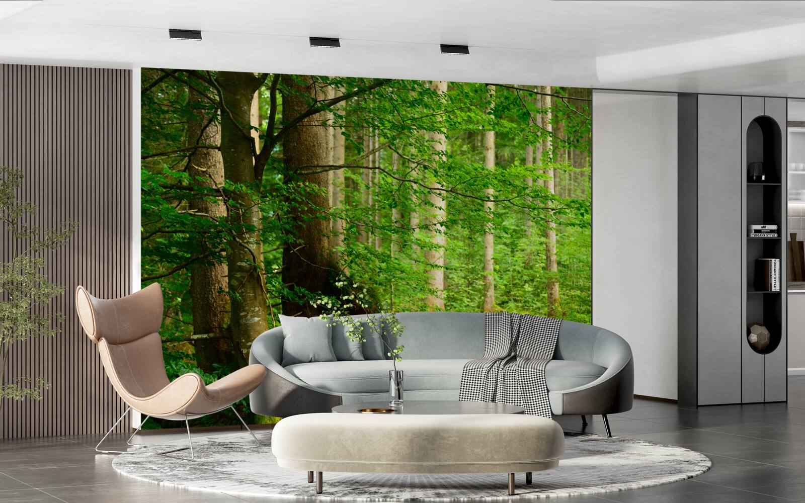 Fototapeta bujny zielony letni las