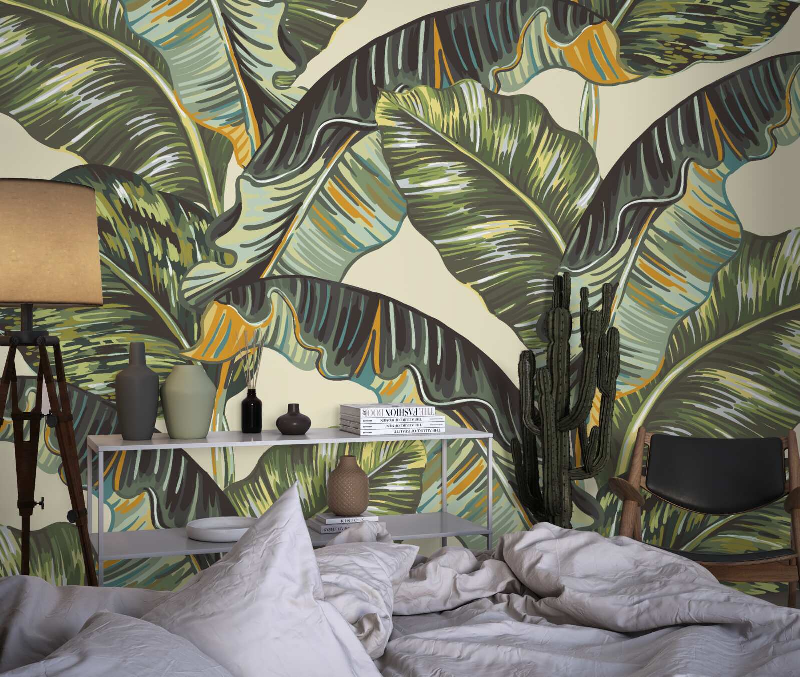 Fototapeta wiele odcieni na liściach paproci