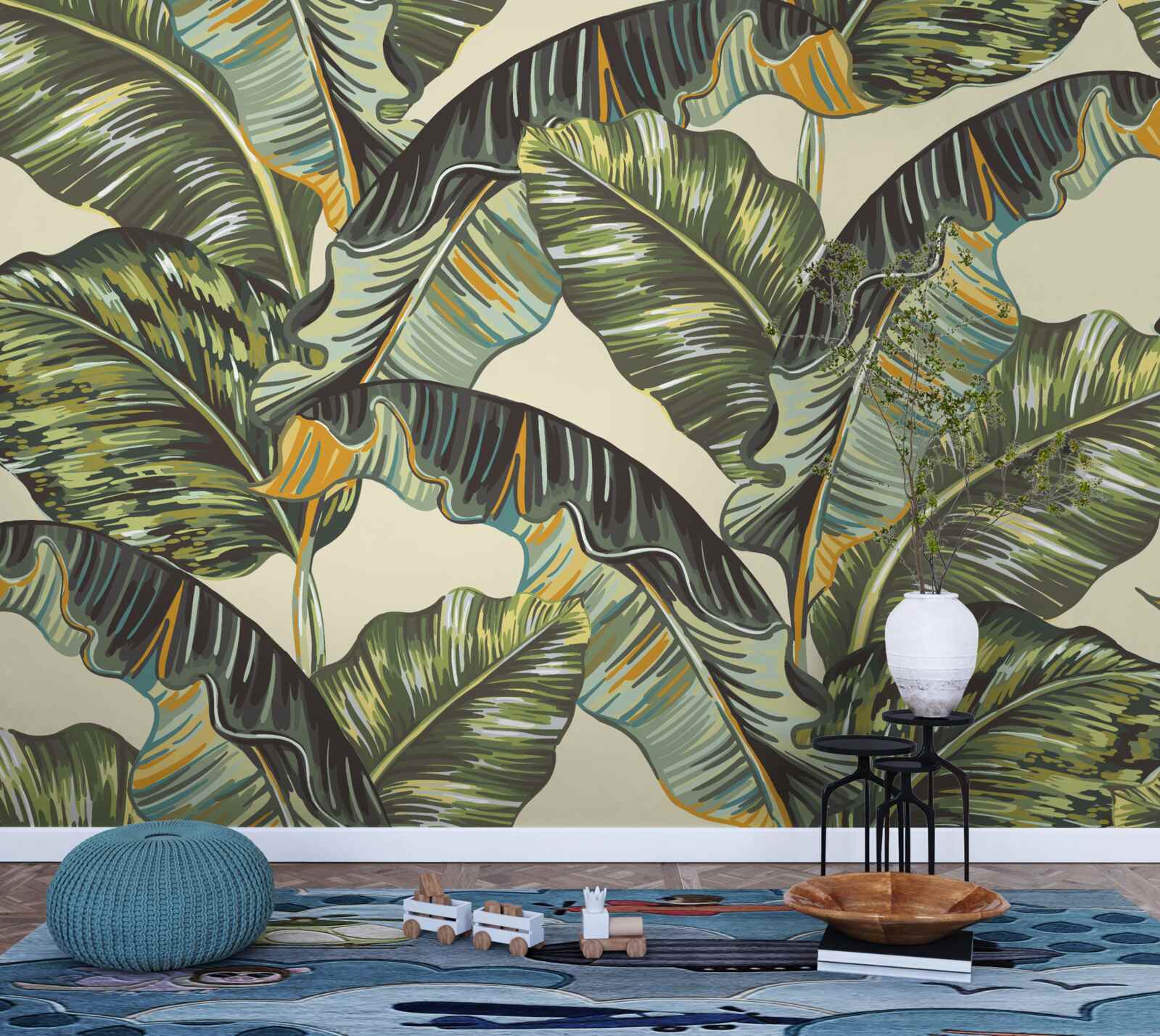 Fototapeta wiele odcieni na liściach paproci