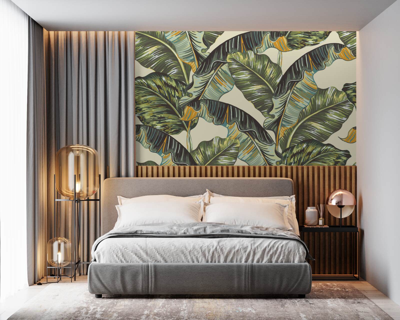 Fototapeta wiele odcieni na liściach paproci