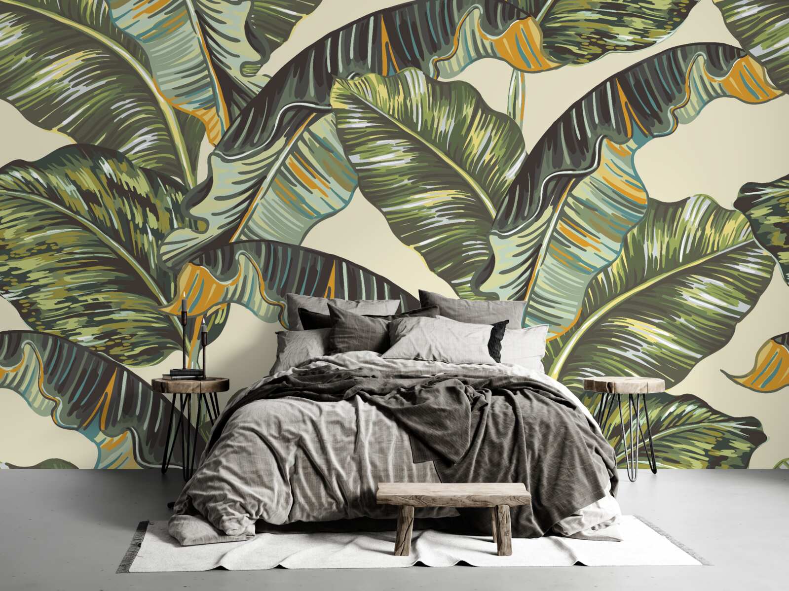 Fototapeta wiele odcieni na liściach paproci