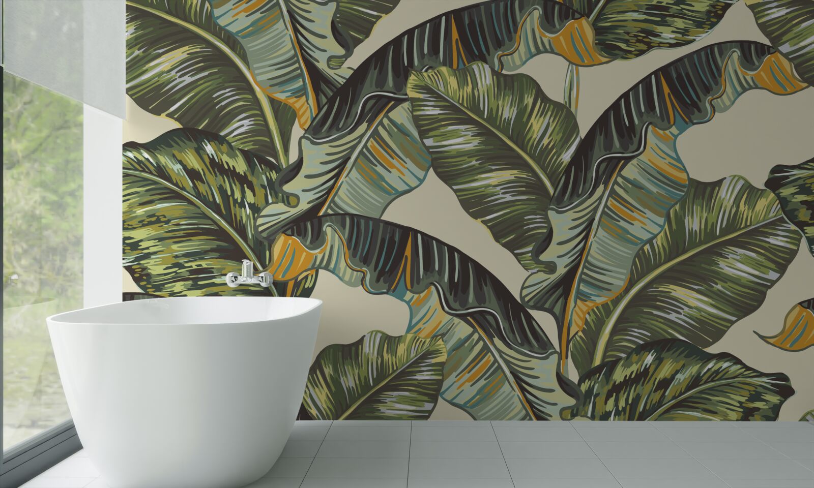 Fototapeta wiele odcieni na liściach paproci