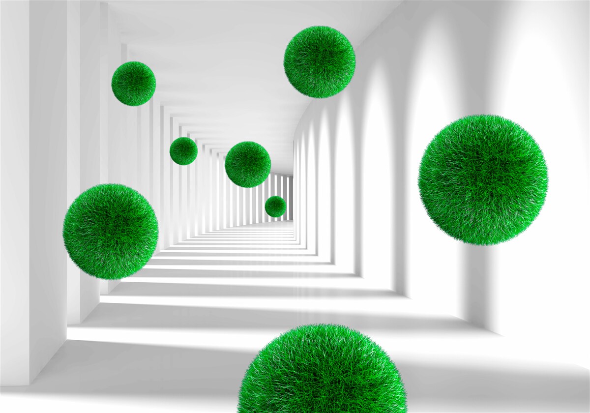 Fototapeta pływające gęste zielone kule