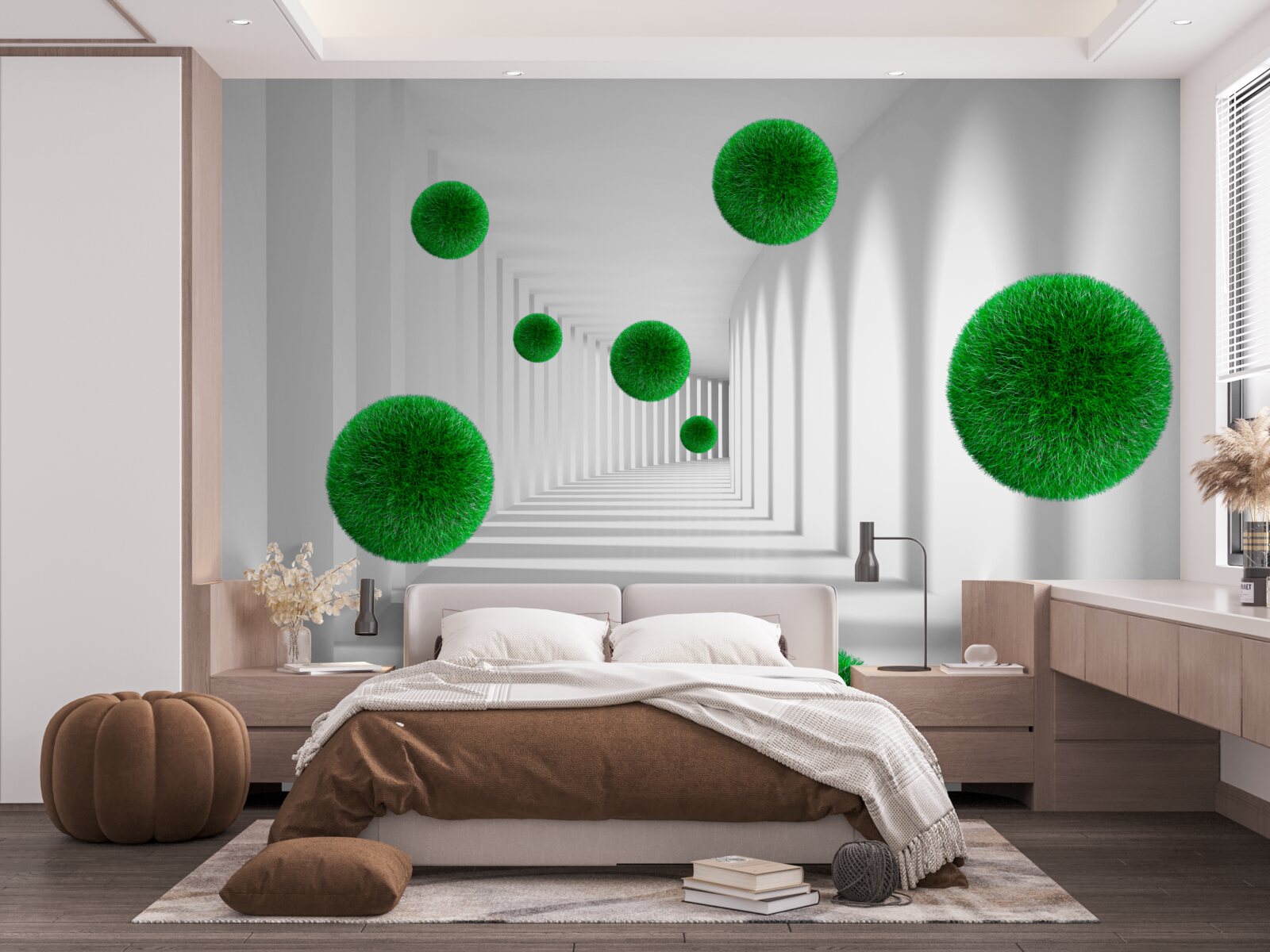 Fototapeta pływające gęste zielone kule