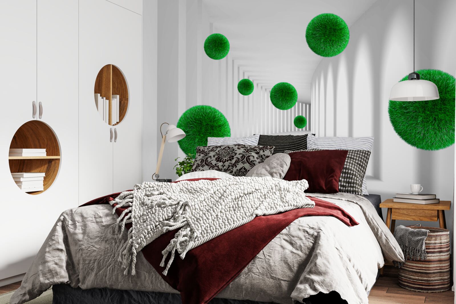 Fototapeta pływające gęste zielone kule