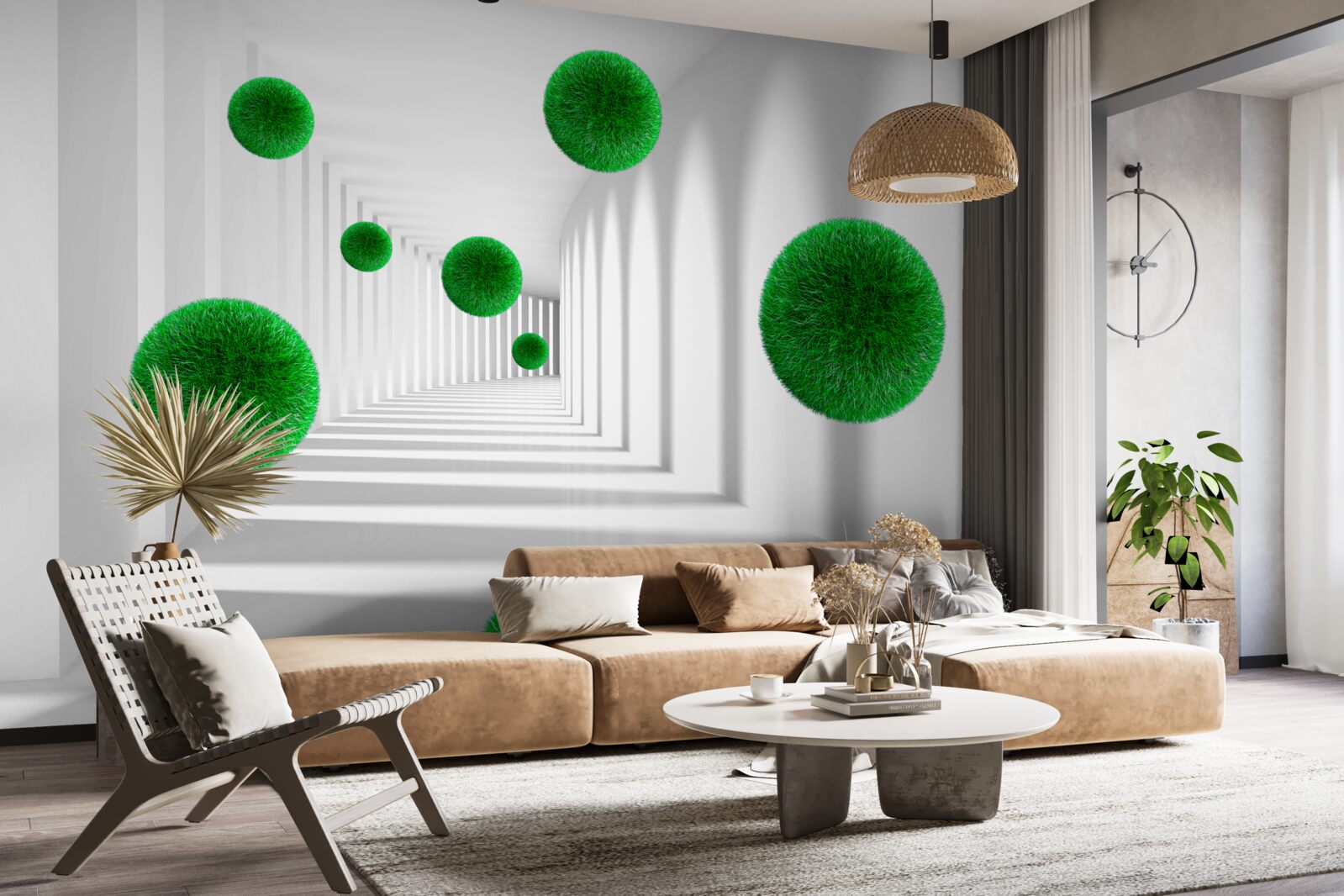 Fototapeta pływające gęste zielone kule