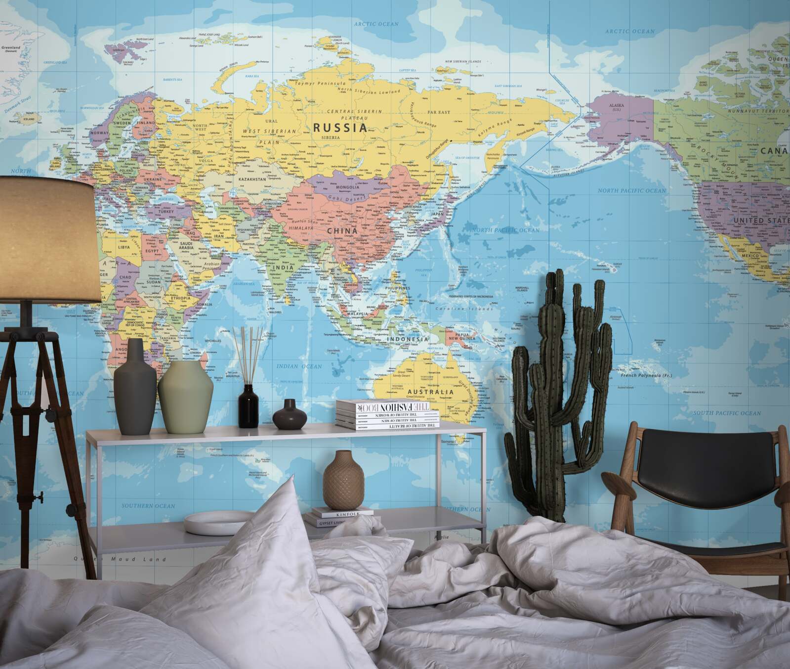 Fototapeta aktualna mapa świata z politycznego punktu widzenia