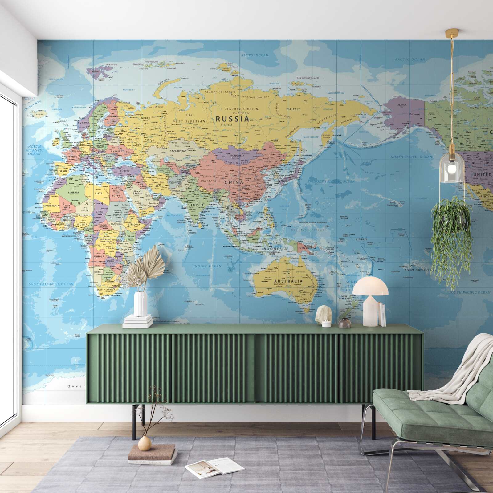 Fototapeta aktualna mapa świata z politycznego punktu widzenia