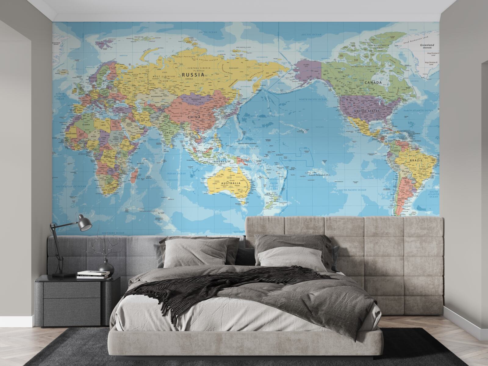 Fototapeta aktualna mapa świata z politycznego punktu widzenia