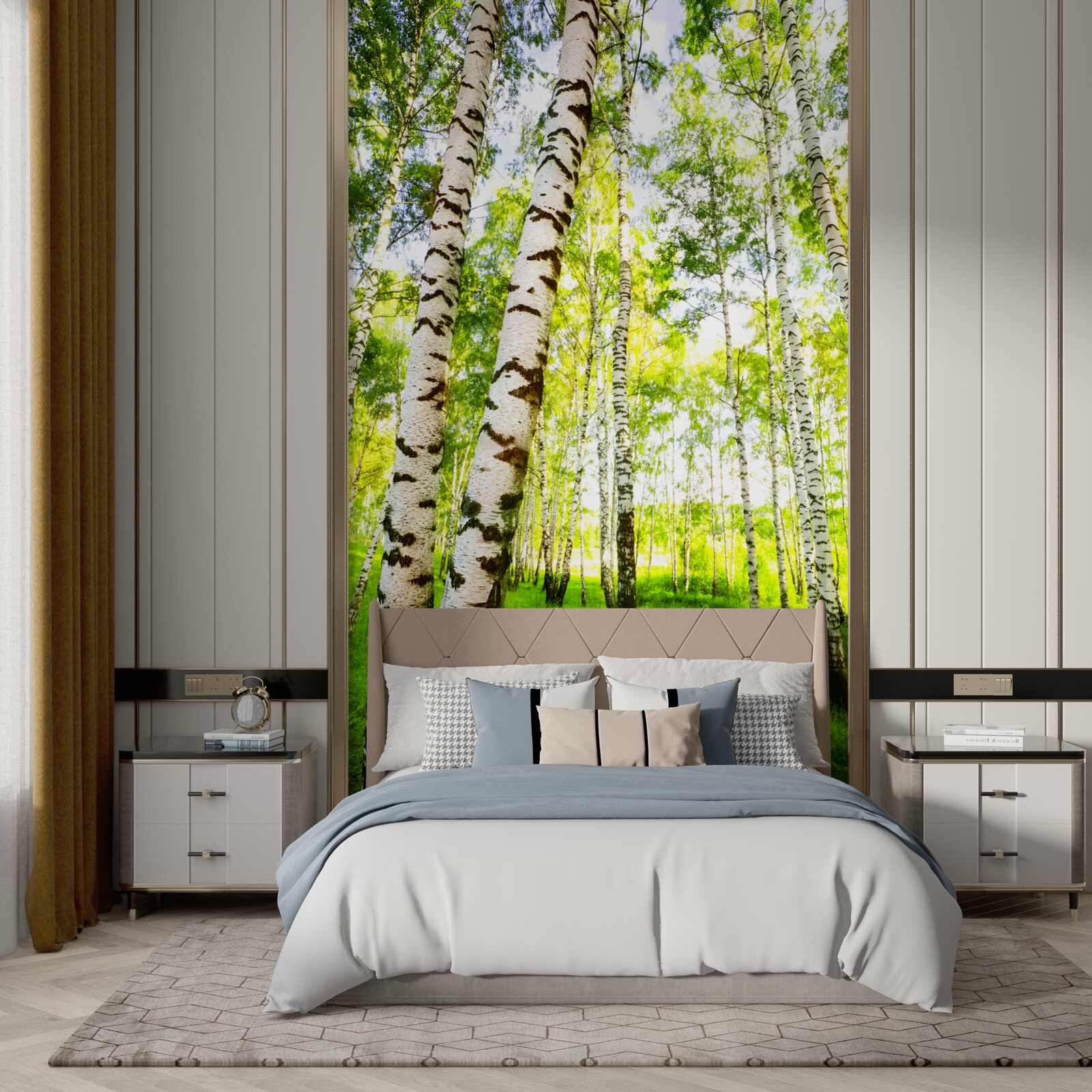 Fototapeta letni gaj smukłych brzóz