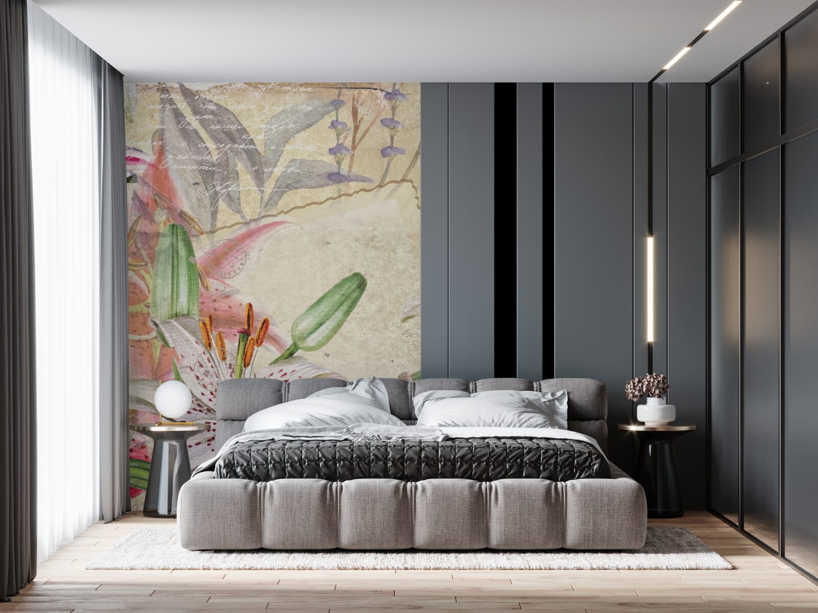 Fototapeta kwitnące śnieżnobiałe lilie