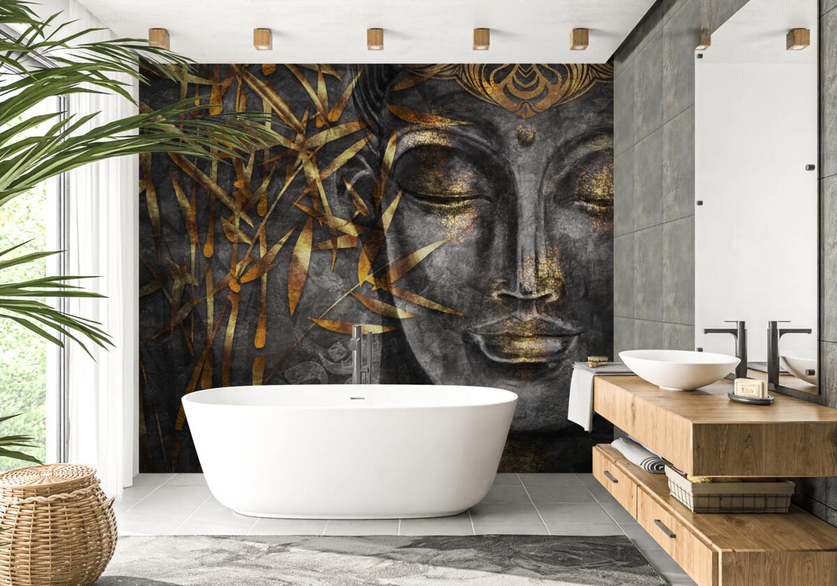 Fototapeta dziewczyna w postaci złota