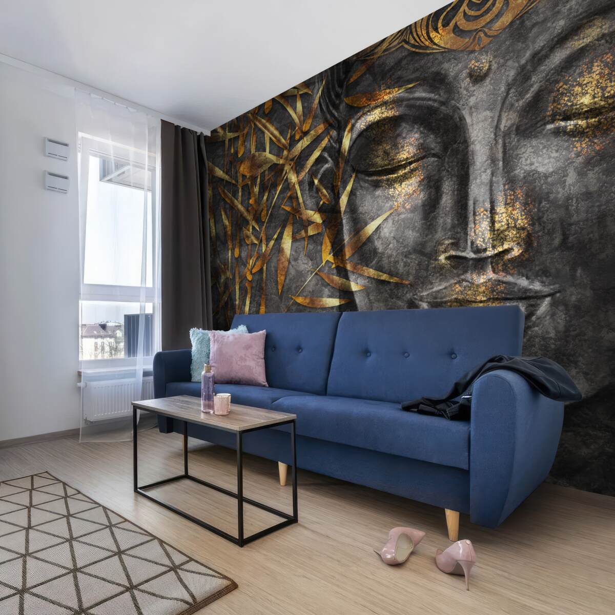 Fototapeta dziewczyna w postaci złota