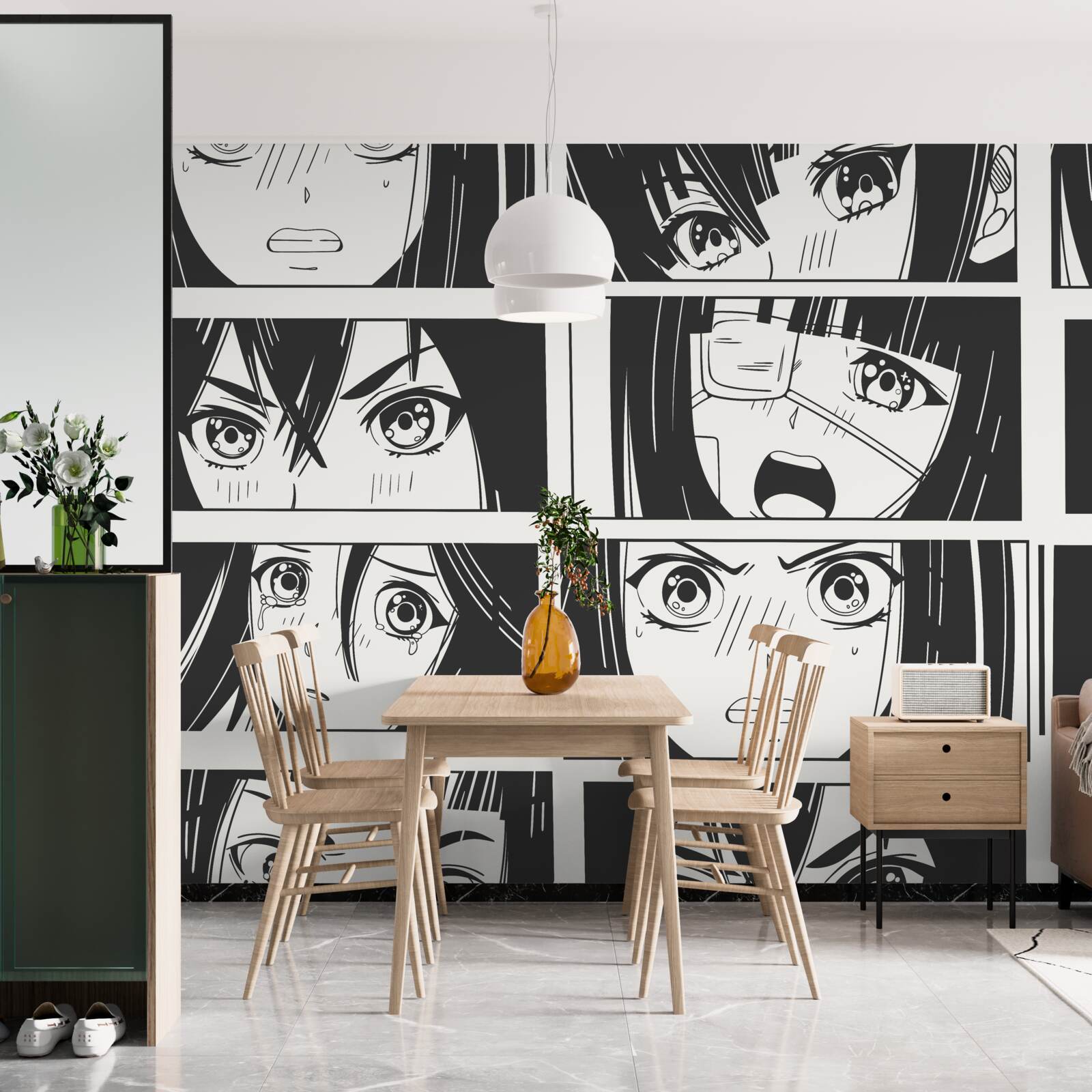 Fototapeta komiks o przeżyciach dziewcząt