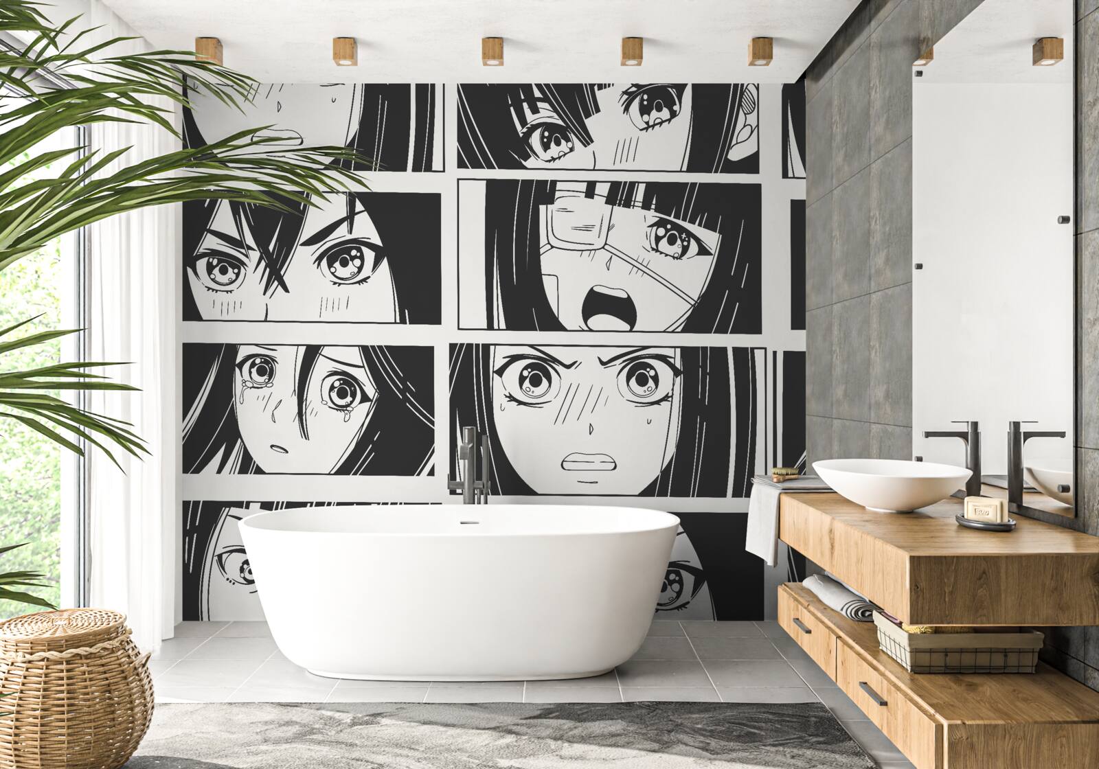 Fototapeta komiks o przeżyciach dziewcząt