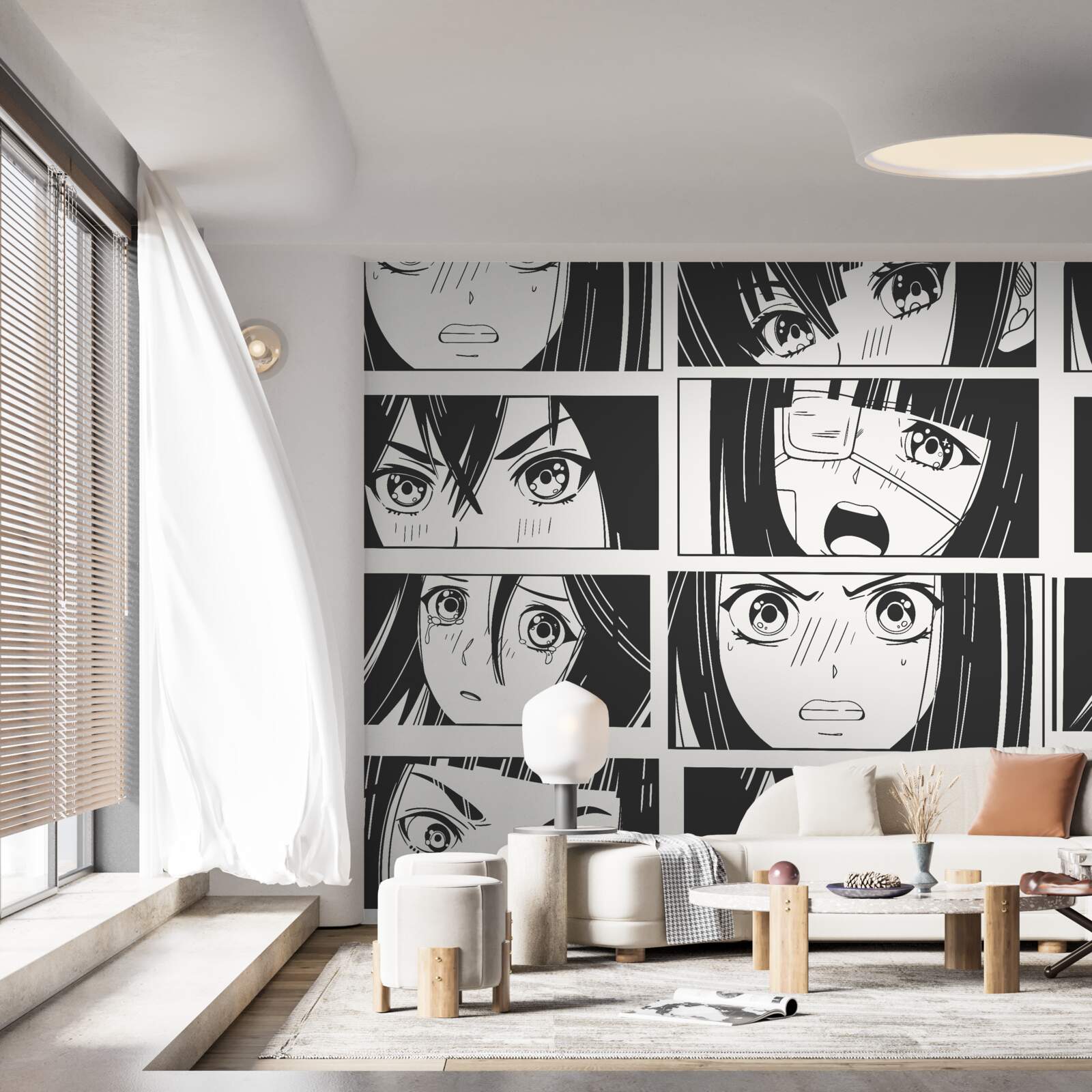 Fototapeta komiks o przeżyciach dziewcząt