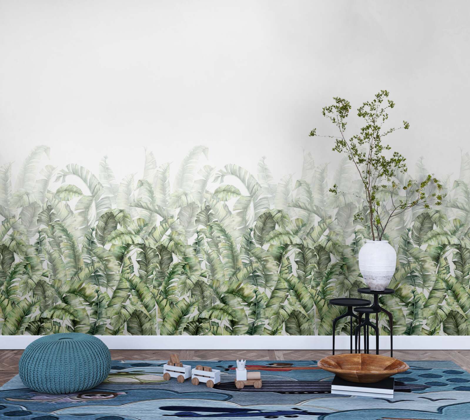 Fototapeta gęsta biała paproć i mgła