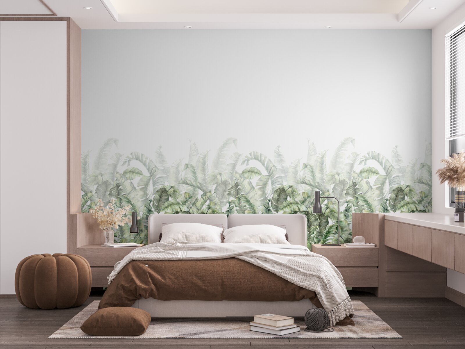 Fototapeta gęsta biała paproć i mgła