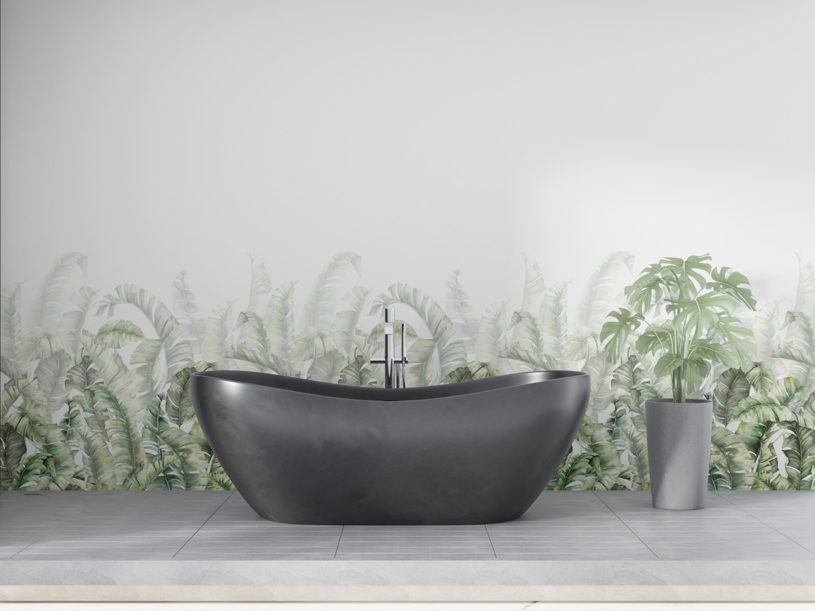 Fototapeta gęsta biała paproć i mgła