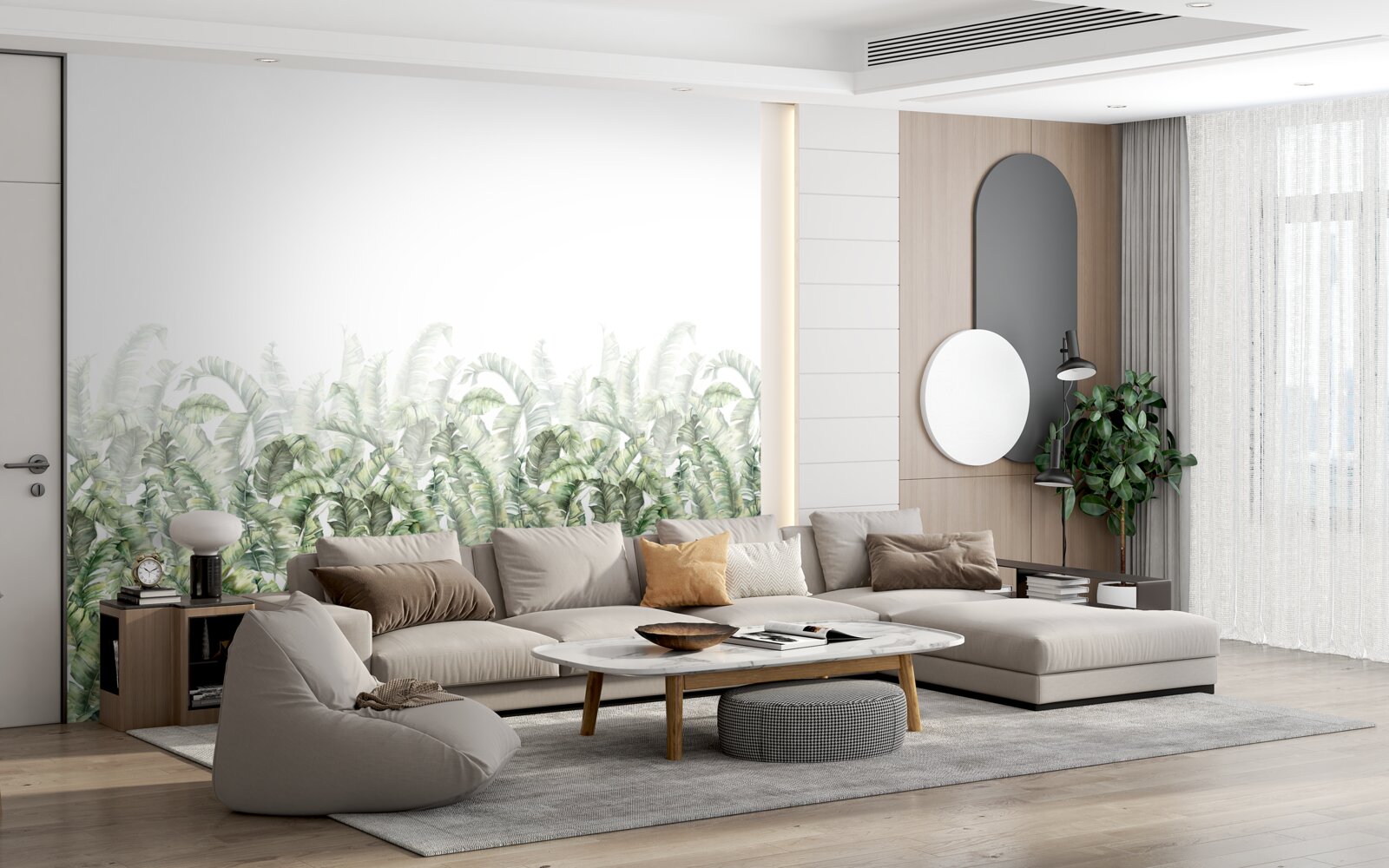 Fototapeta gęsta biała paproć i mgła