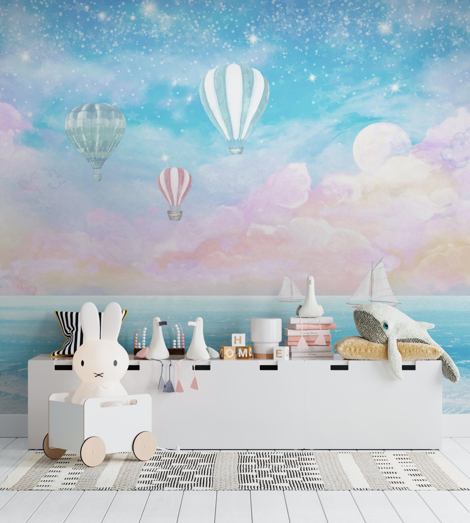 Fototapeta piłki latające nad łodziami