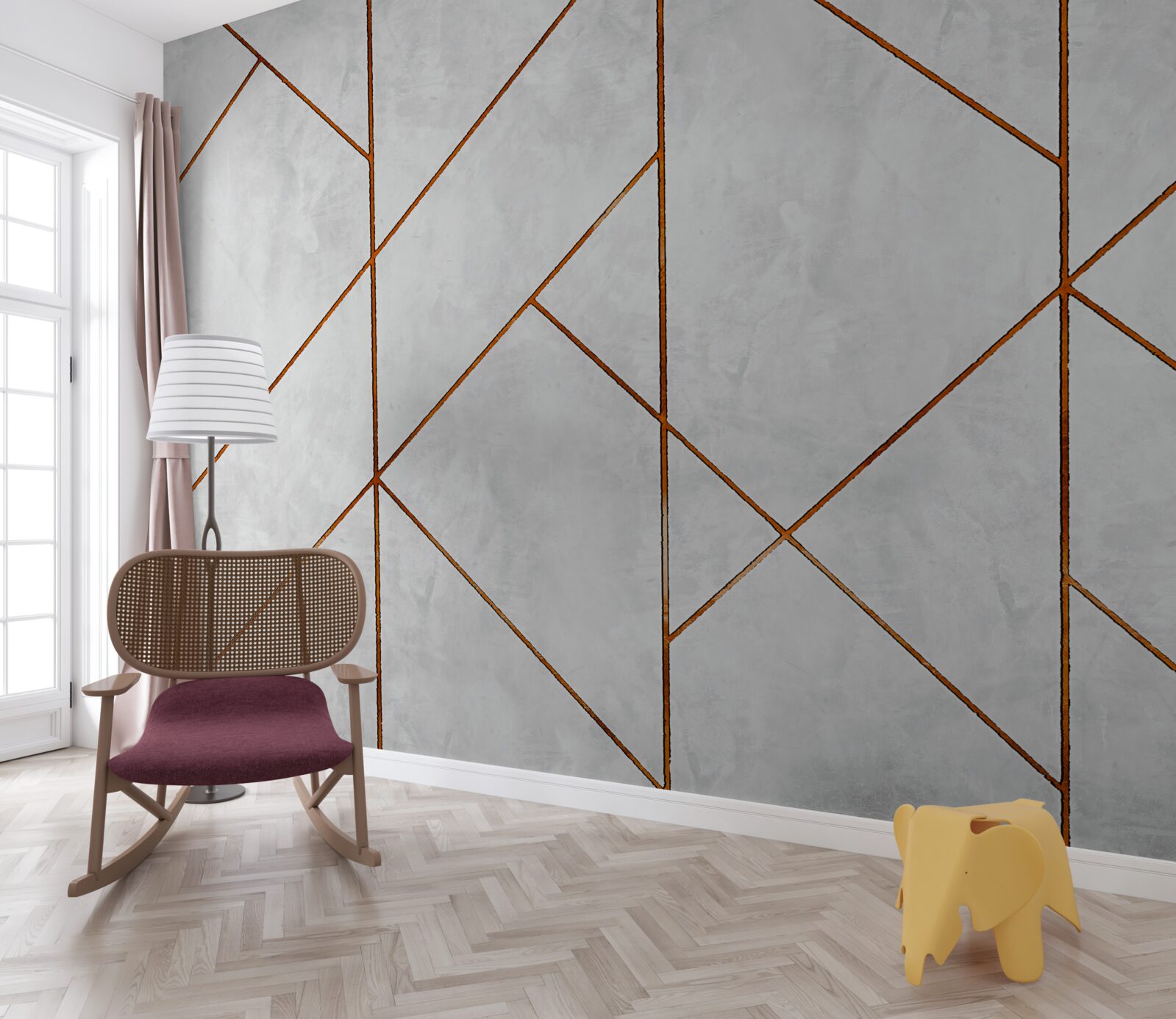 Fototapeta szary marmur z wzorem złotych żył