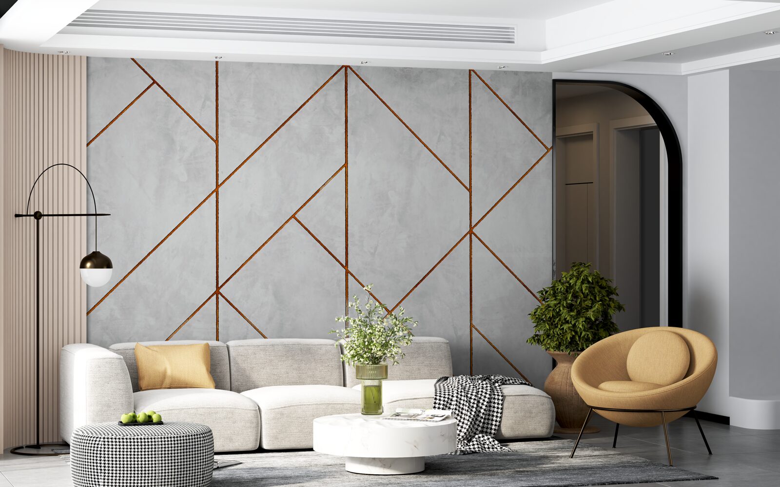 Fototapeta szary marmur z wzorem złotych żył