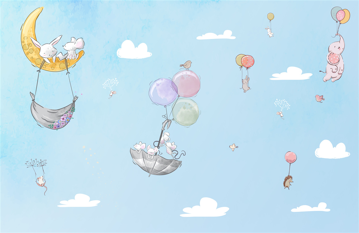 Fototapeta balony i zwierzęta