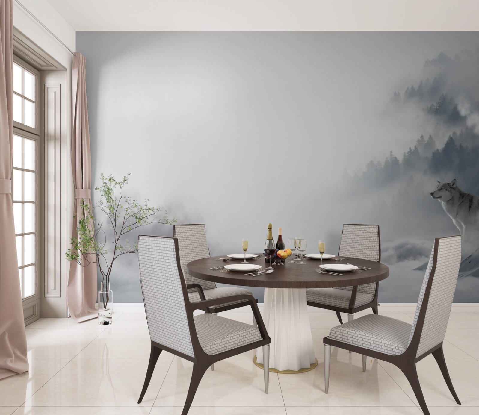 Fototapeta w zimowym lesie słychać wycie wilków