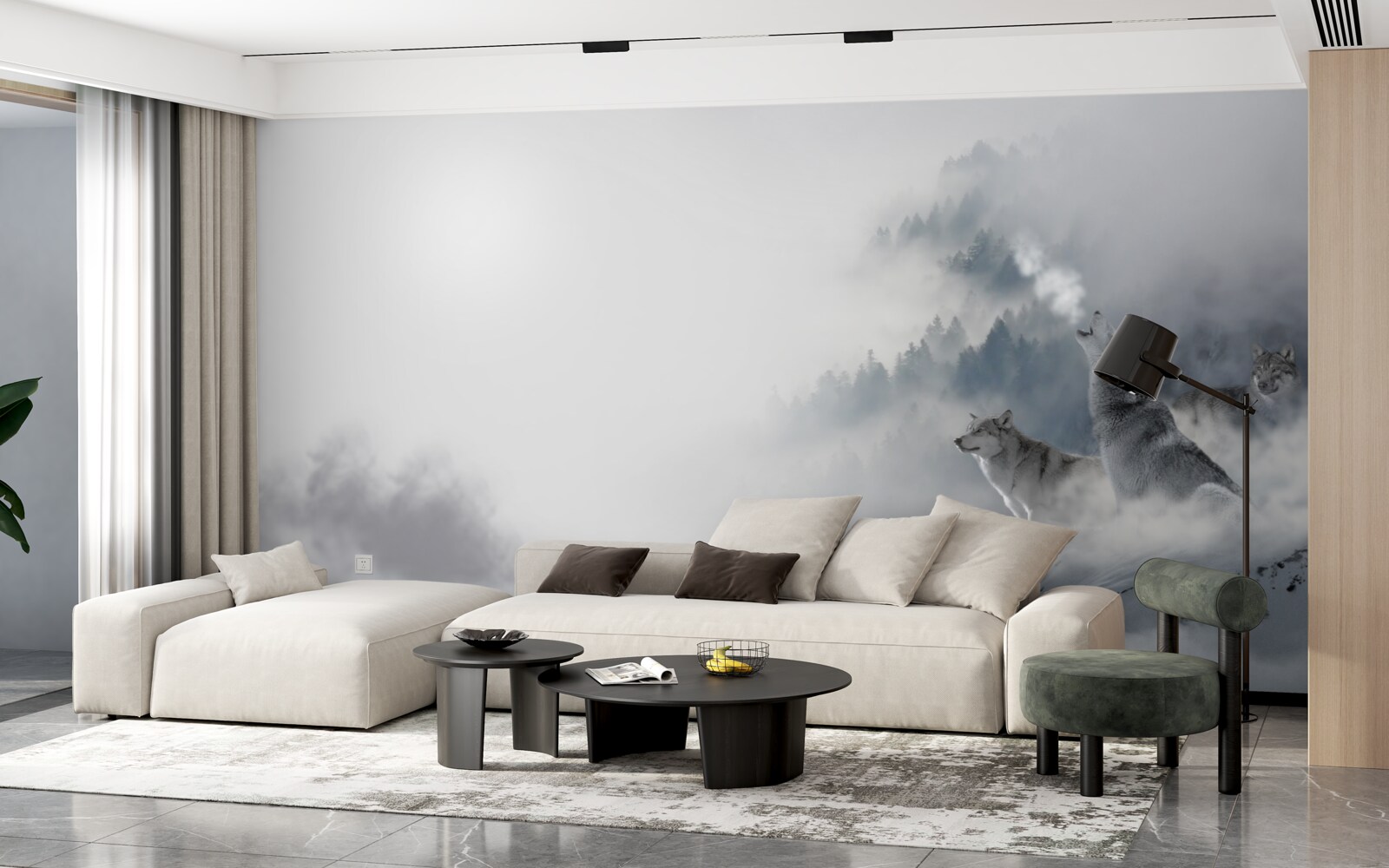 Fototapeta w zimowym lesie słychać wycie wilków