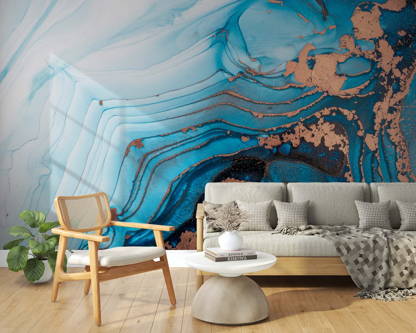 Fototapeta woda styka się z piaskiem marmurowym