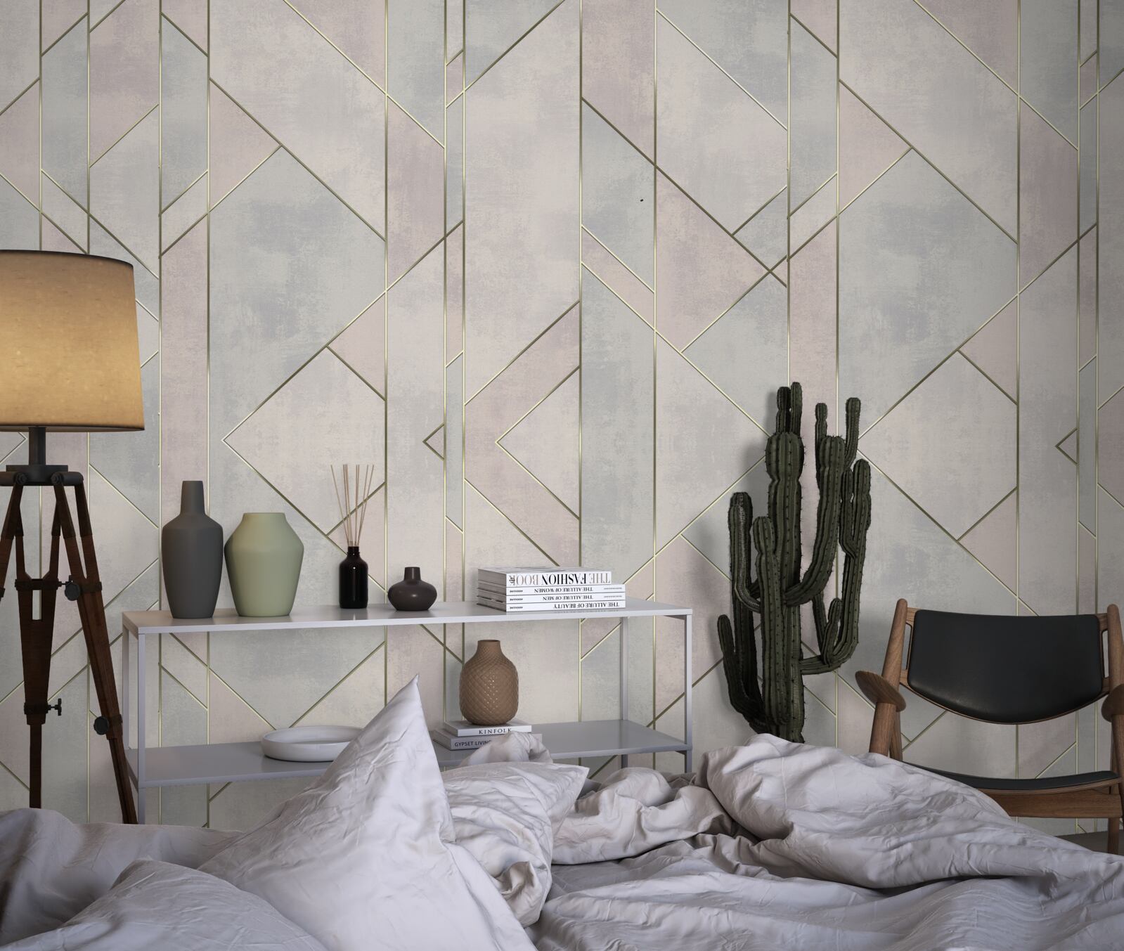 Fototapeta proste linie na marmurowej powierzchni