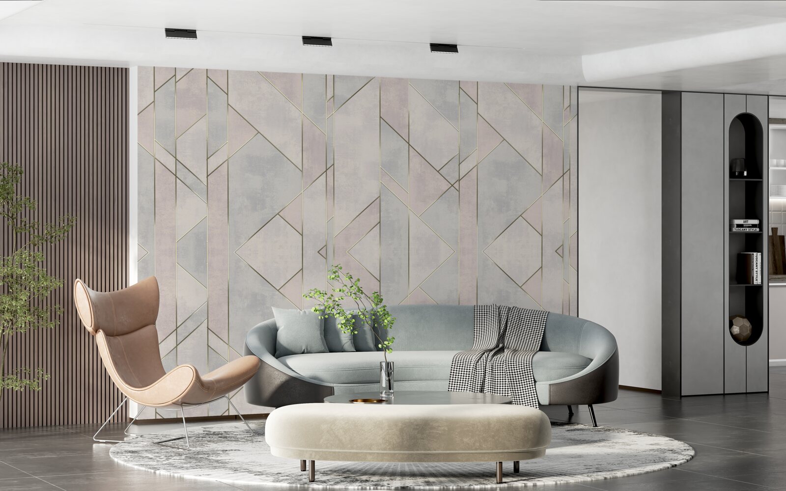 Fototapeta proste linie na marmurowej powierzchni