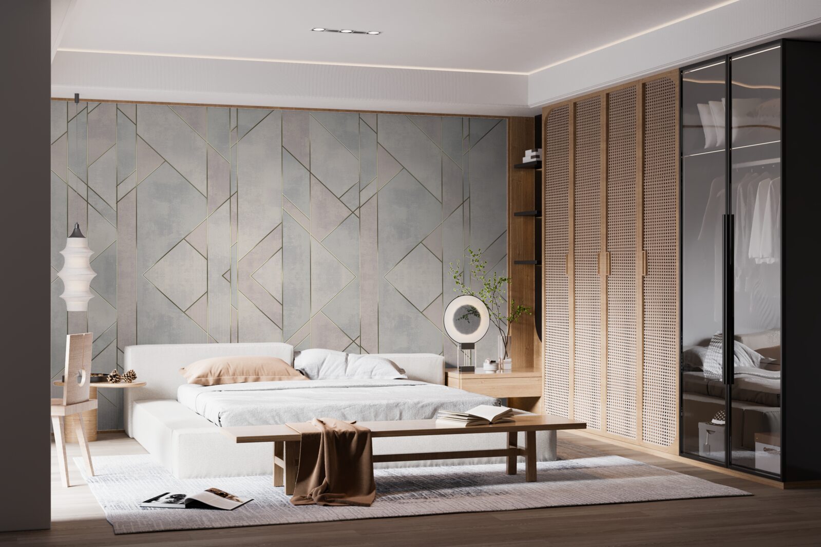 Fototapeta proste linie na marmurowej powierzchni