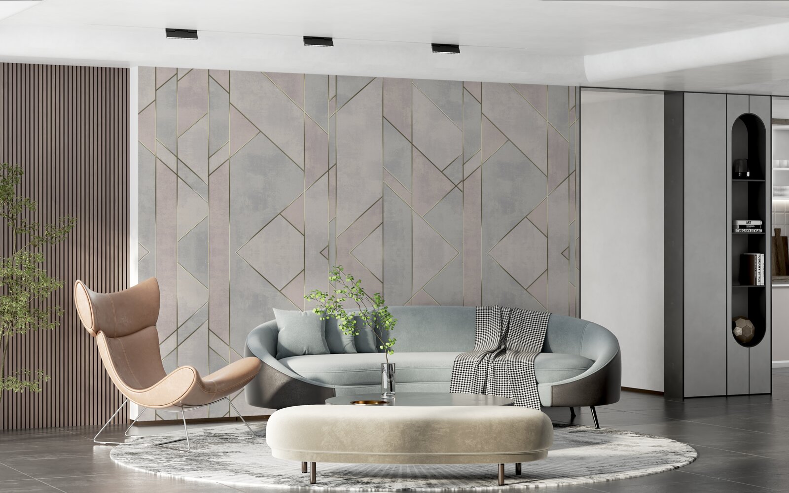 Fototapeta proste linie na marmurowej powierzchni