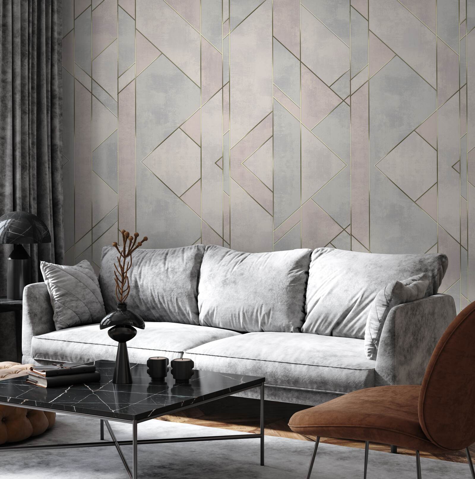 Fototapeta proste linie na marmurowej powierzchni