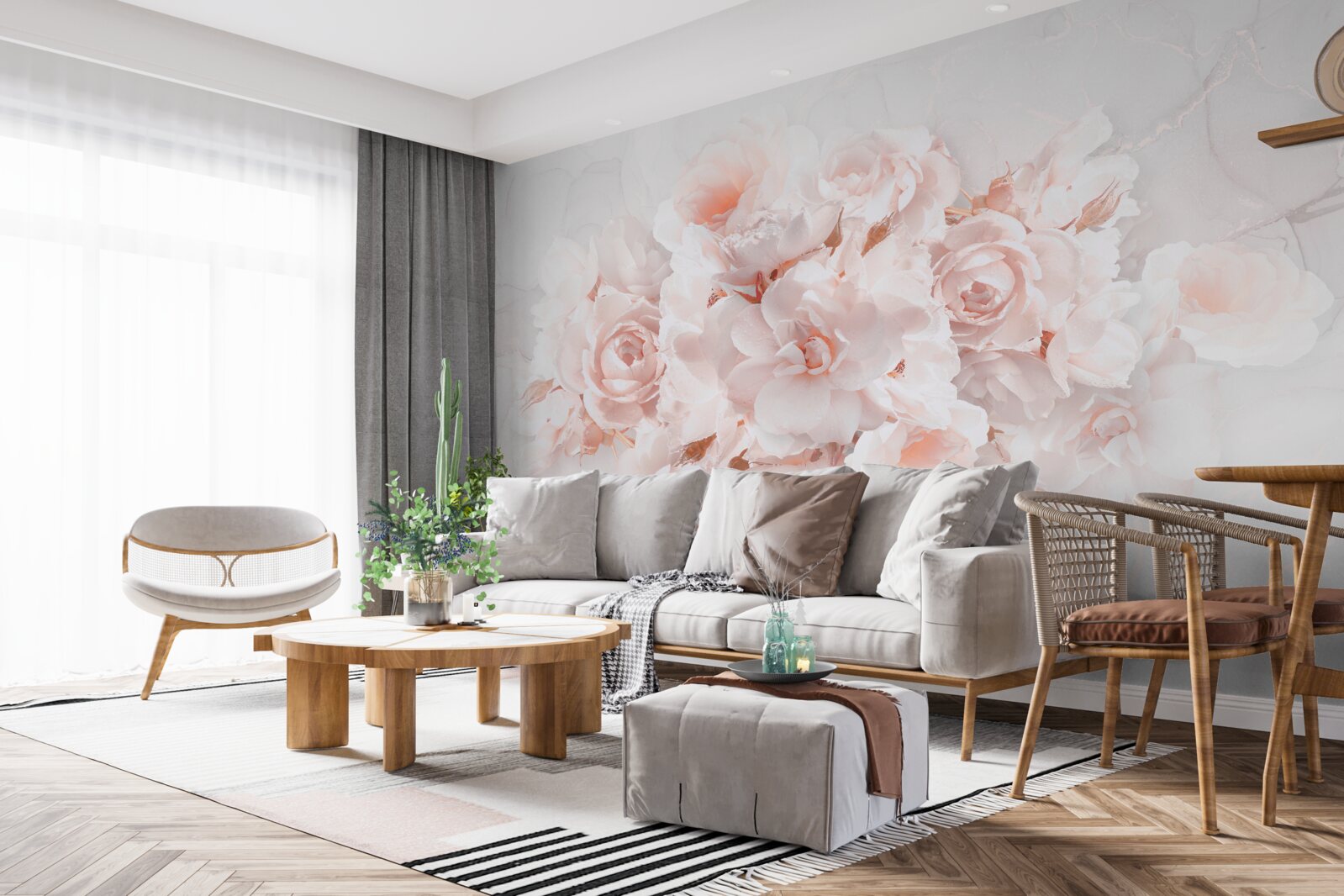 Fototapeta kompozycja wykwintnych piwonii