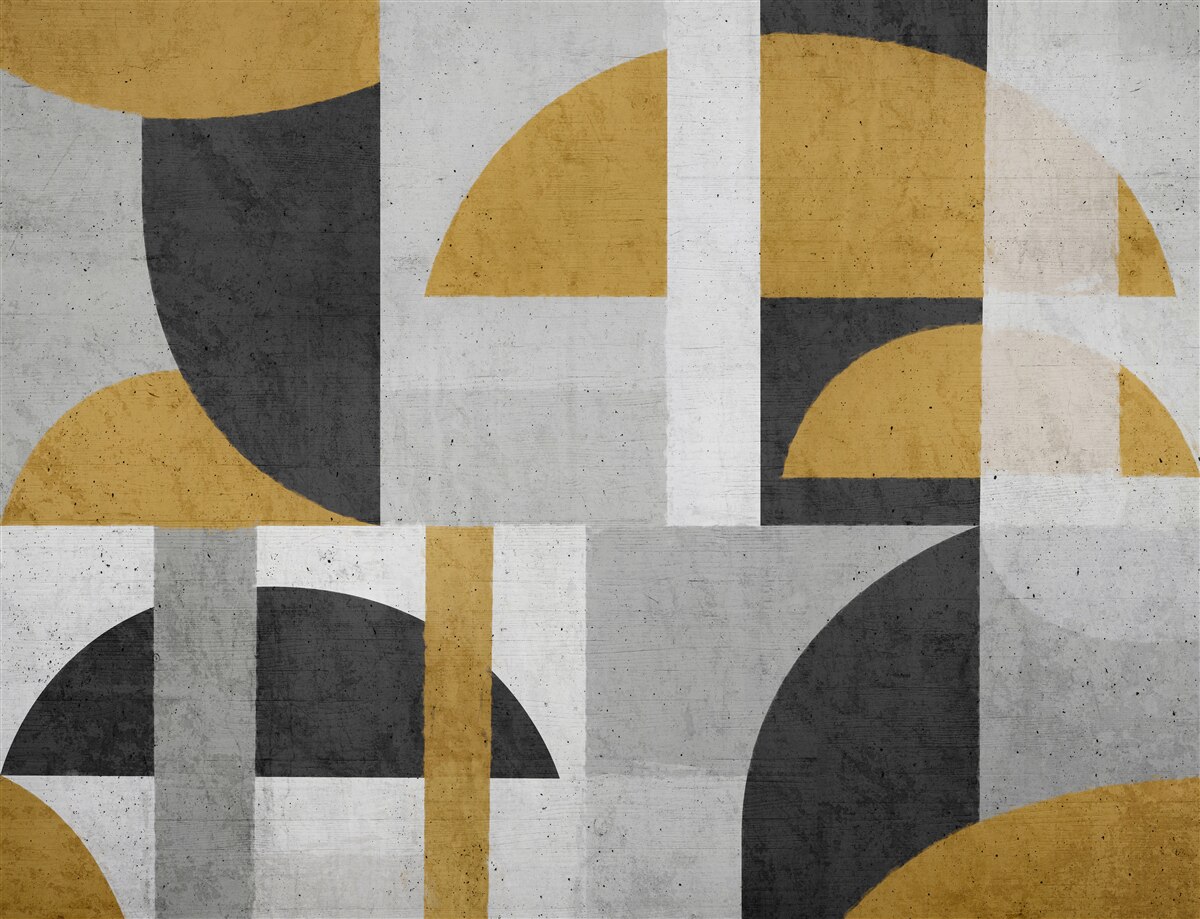 Fototapeta abstrakcja w odcieniach czerni i żółci