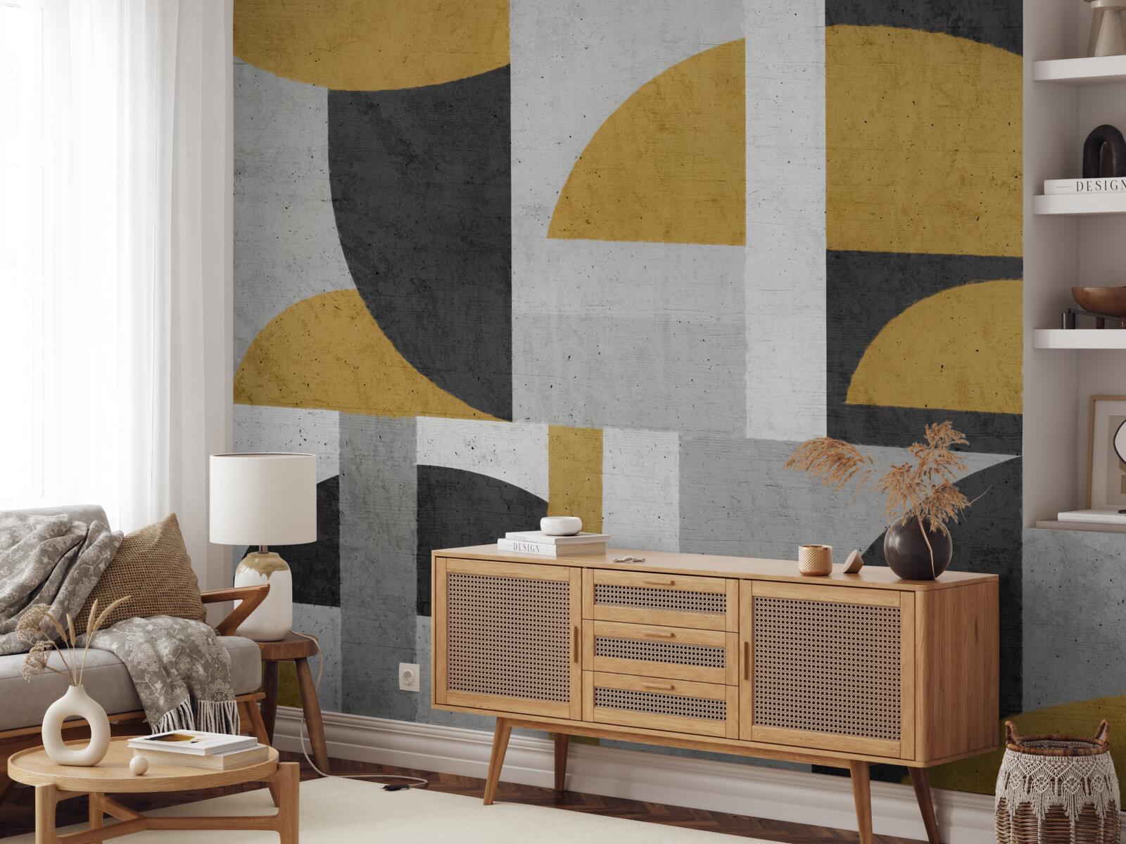 Fototapeta abstrakcja w odcieniach czerni i żółci