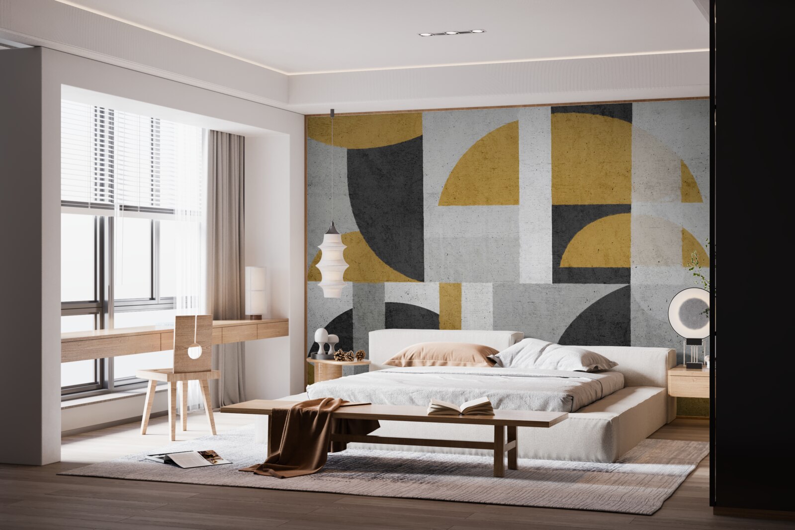 Fototapeta abstrakcja w odcieniach czerni i żółci