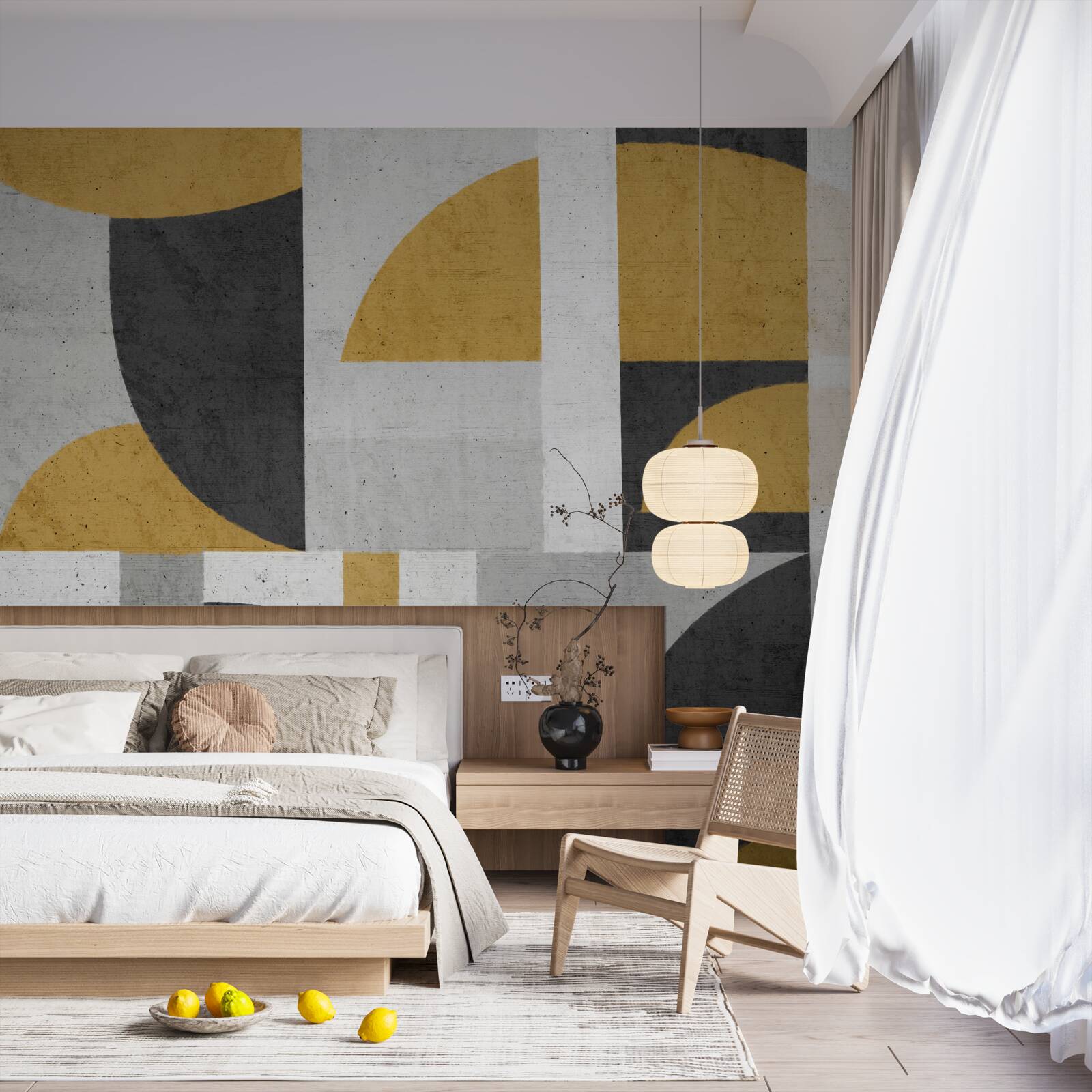 Fototapeta abstrakcja w odcieniach czerni i żółci