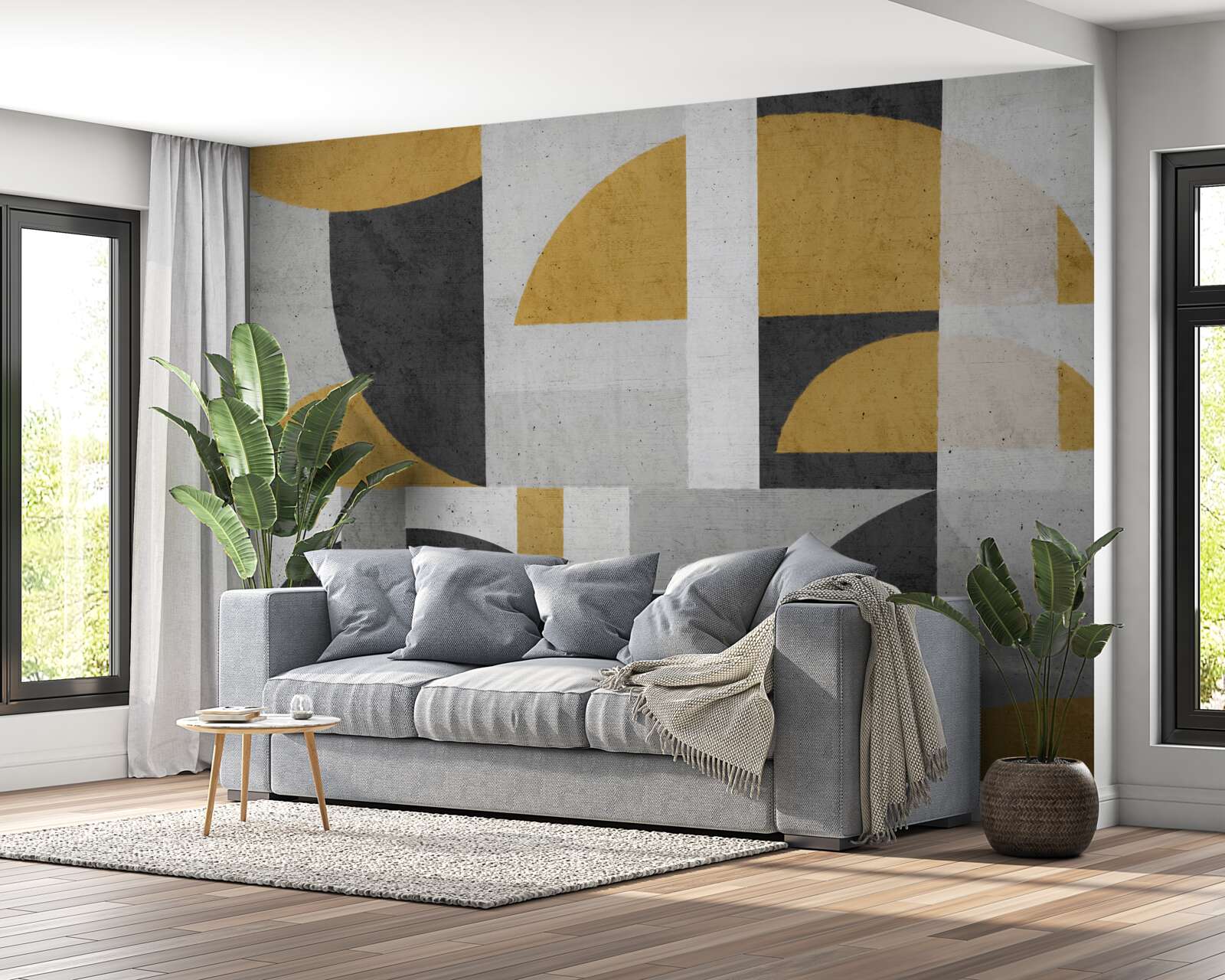 Fototapeta abstrakcja w odcieniach czerni i żółci