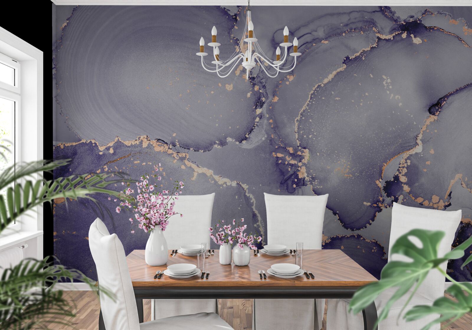 Fototapeta marmur liliowo-fioletowy