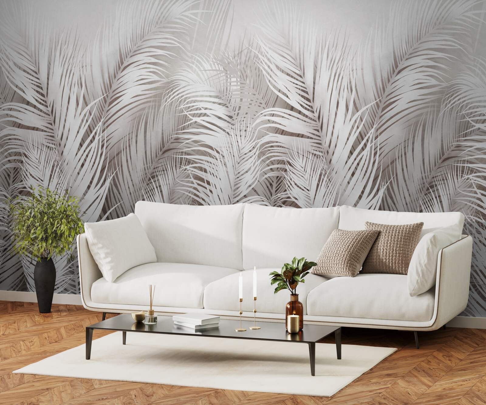 Fototapeta bujna jasna paproć