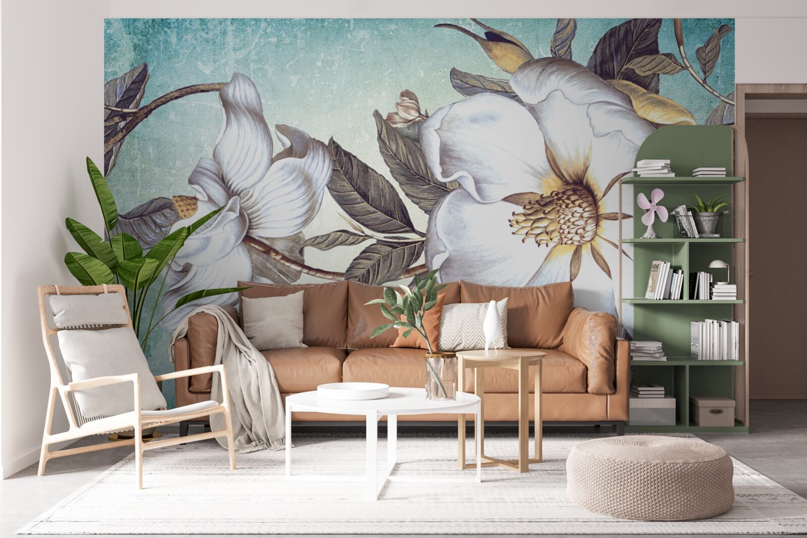 Fototapeta kwitną śnieżnobiałe kwiaty