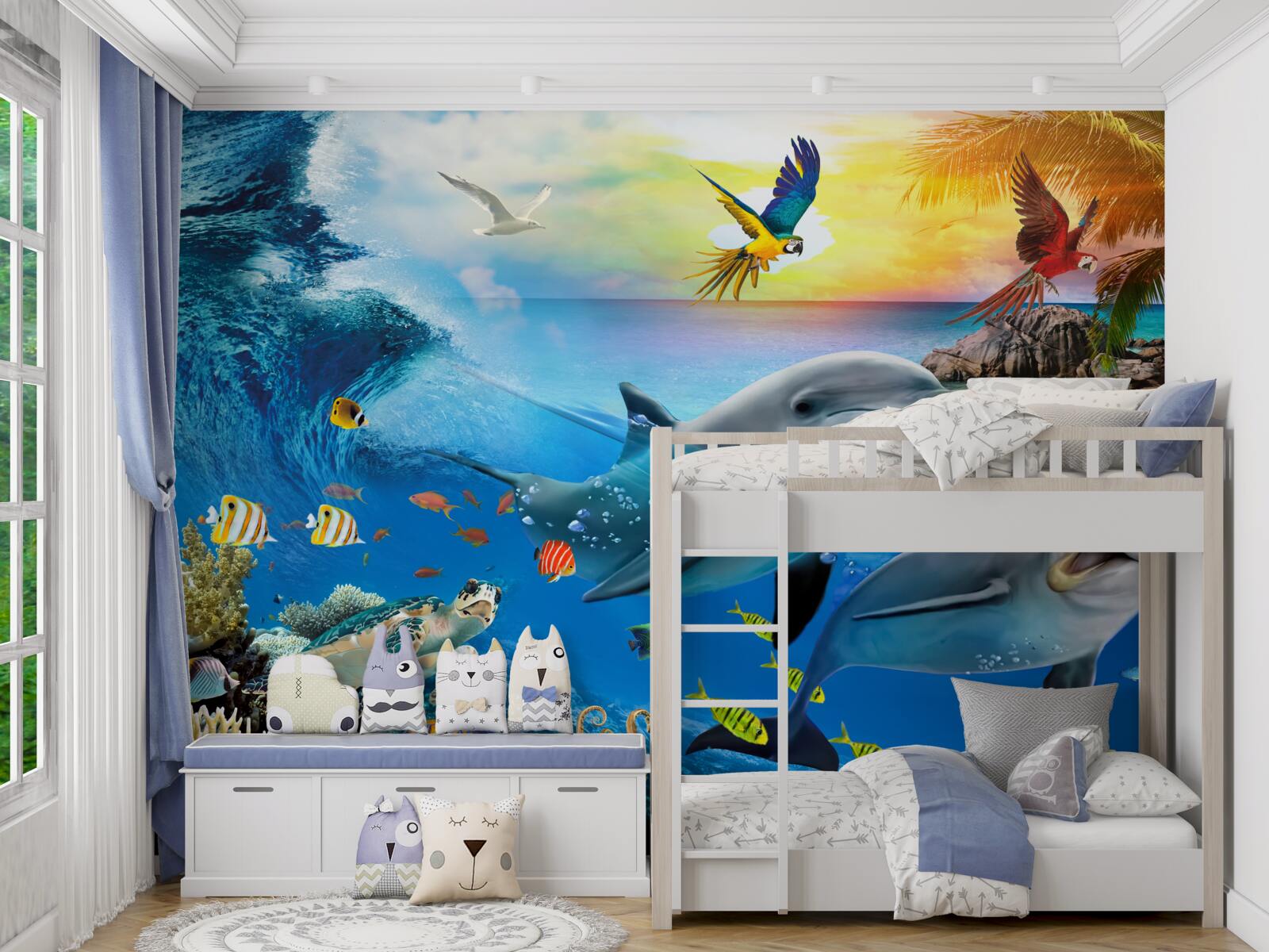 Fototapeta Świt czeka na delfiny